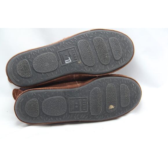 Acorn Bootie Slipper Womens Size 8-9 Brown Chocolate Owl Faux Fur Forest A10079 - Picture 7 of 8